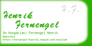 henrik fernengel business card